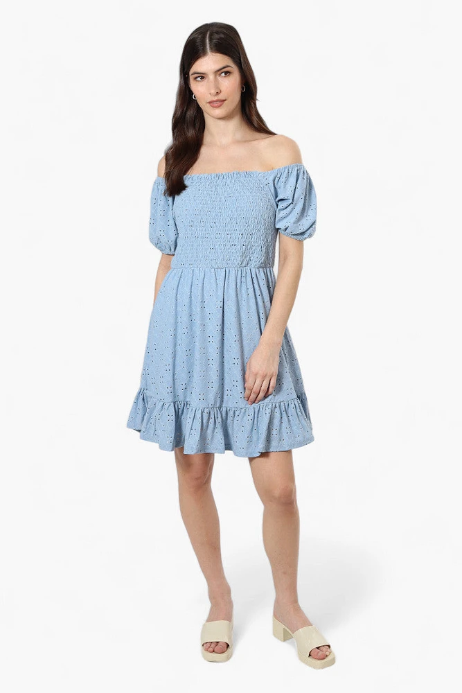 Urbanology Off Shoulder Smock Day Dress