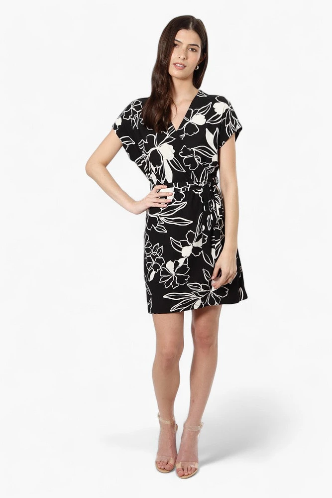 Majora Belted Floral Crossover Day Dress