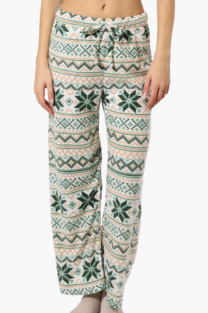 Canada Weather Gear Festive Pattern Wide Leg Pajama Pants