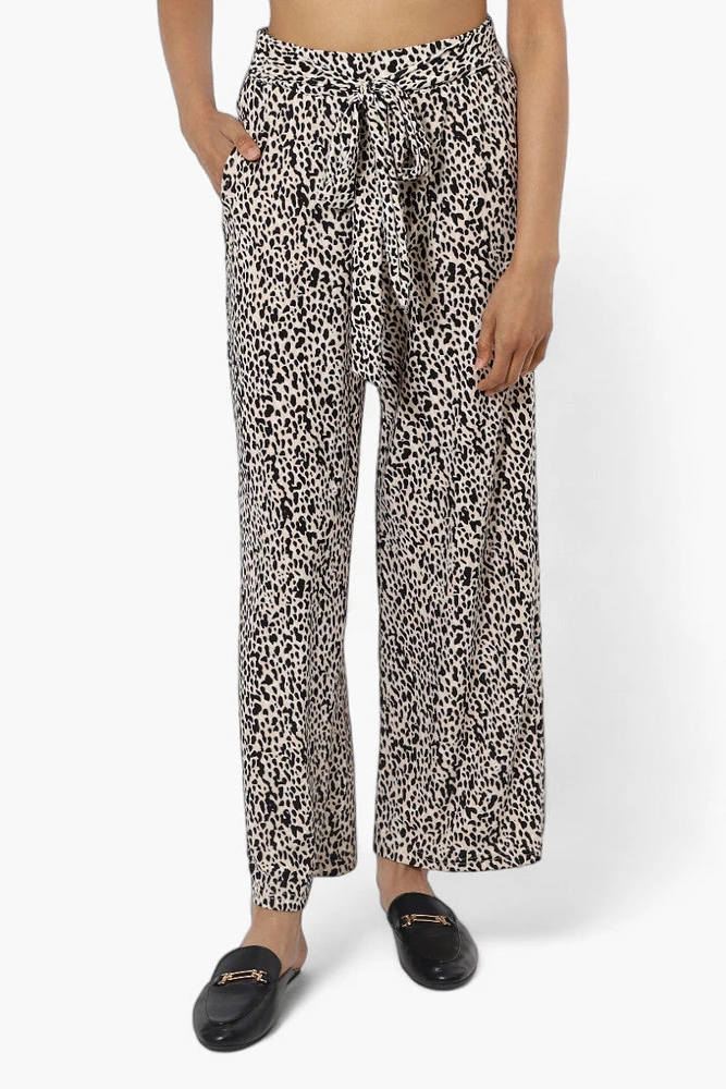 Beechers Belted Brook Leopard Print Palazo Pants