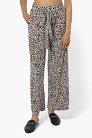 Beechers Belted Brook Leopard Print Palazo Pants