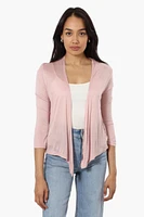 Magazine Long Sleeve Wrap Cardigan