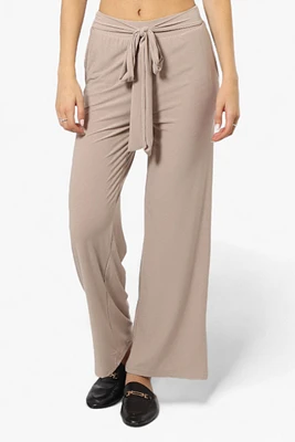 International INC Company Solid Belted Palazzo Pants