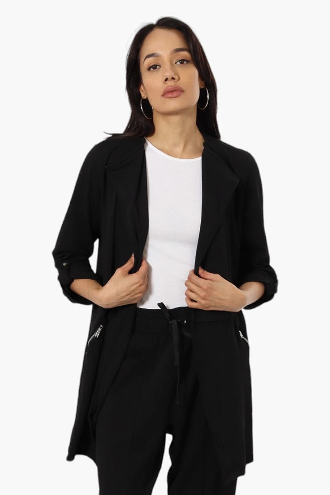 Impress Roll Up Sleeve Long Blazer