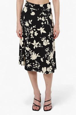 Majora Floral High Waisted Midi Skirt
