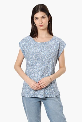 Impress Floral Cap Sleeve Blouse