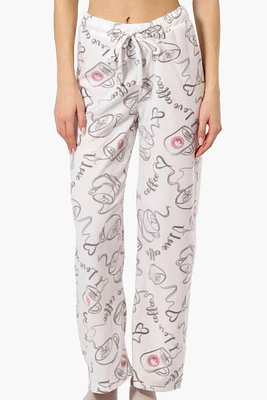 Canada Weather Gear Coffee Pattern Wide Leg Pajama Pants