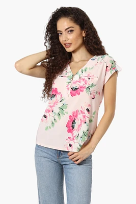 Beechers Brook Floral Half Zip Tee