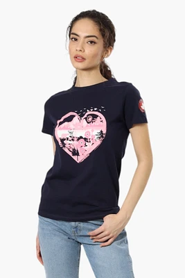 Canada Weather Gear Heart Print Tee