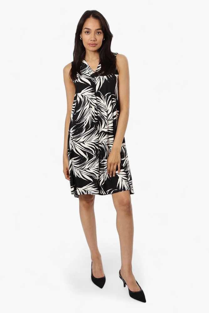 International INC Company Patterned Front Knot Day Dress