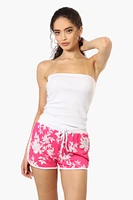 Mikk Floral Tie Waist Dolphin Shorts