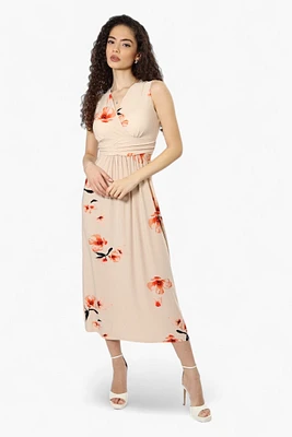 Beechers Brook Belted Floral Crossover Maxi Dress