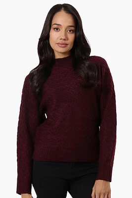 Beechers Brook Cable Knit Mock Neck Pullover Sweater