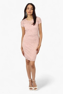 Impress Lace Rose Pattern Cocktail Dress