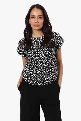 Impress Floral Side Ruched Blouse