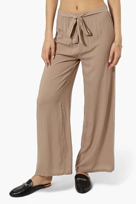 INC International Company Solid Belted Palazzo Pants