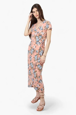 International INC Company Floral Crossover Maxi Dress