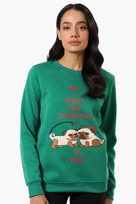 Ugly Christmas Sweater Pug Print Christmas Sweater