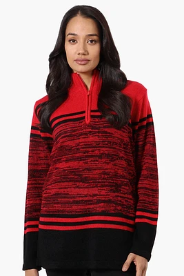 Canada Weather Gear Patterned 1/4 Zip Pullover Sweater