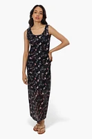 Majora Butterfly Pattern Mesh Maxi Dress