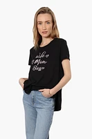 Magazine Mom Printed High Low Tee