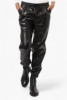Limite Tie Waist Vegan Leather Jogger Pants