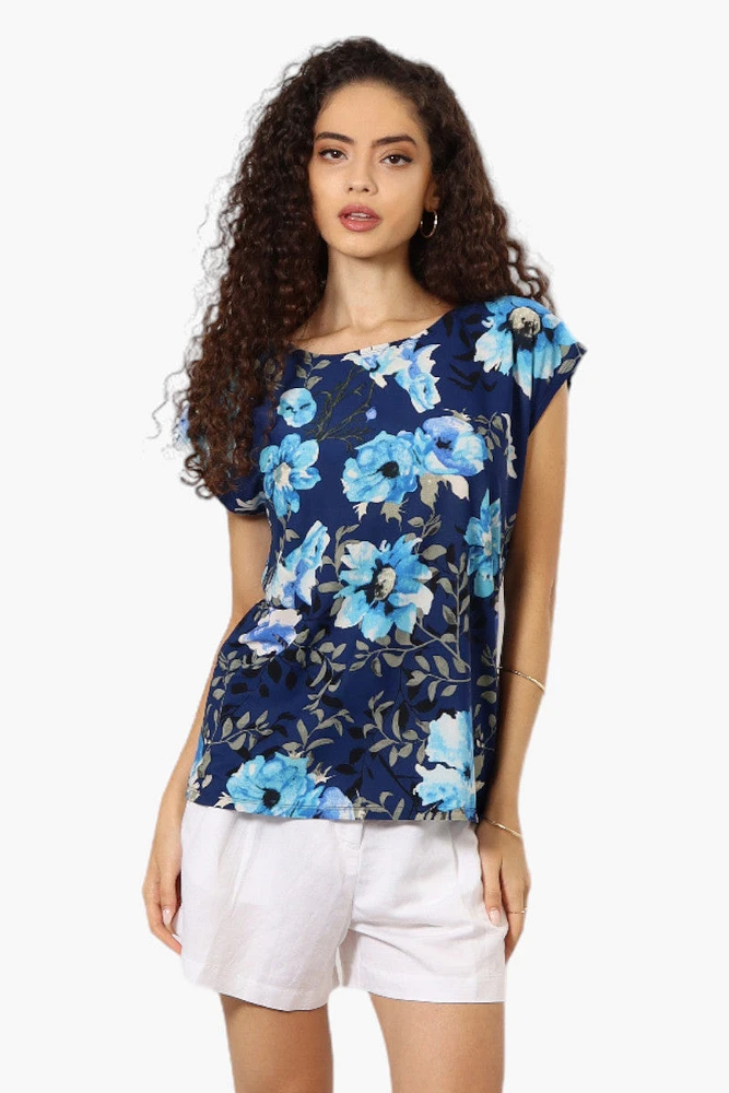 Impress Floral Cap Sleeve Tee