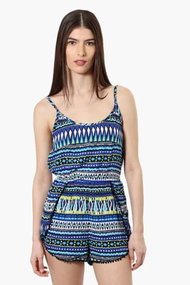 rue21 Patterned Ribbed Waist Romper