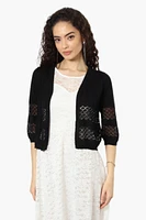 Impress 3/4 Sleeve Crochet Shrug Cardigan