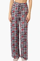 Canada Weather Gear Reindeer Pattern Wide Leg Pajama Pants