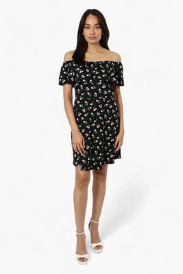 Majora Floral Off Shoulder Flounce Day Dress