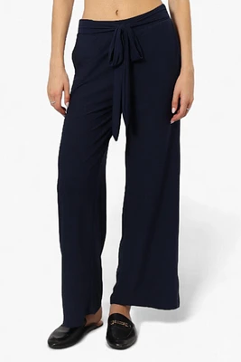 International INC Company Solid Belted Palazzo Pants