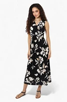 Beechers Brook Floral Belted Crossover Maxi Dress