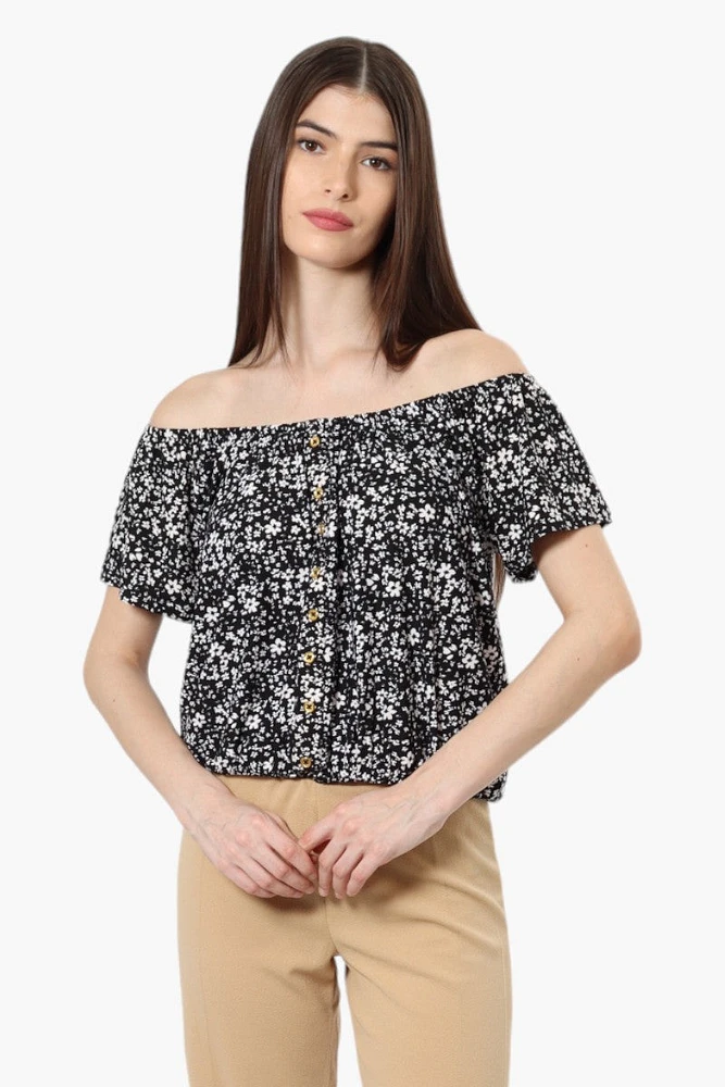 International INC Company Floral Button Down Blouse