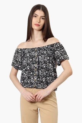 International INC Company Floral Button Down Blouse