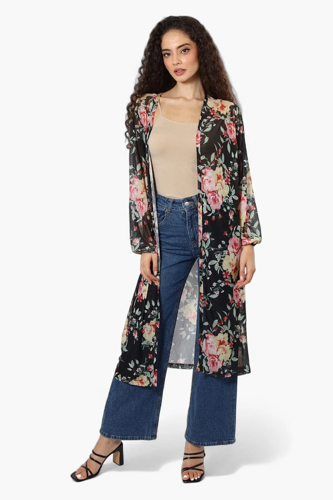 Limite Floral Sheer Duster Cardigan