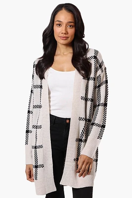 Canada Weather Gear Plaid Open Wrap Cardigan