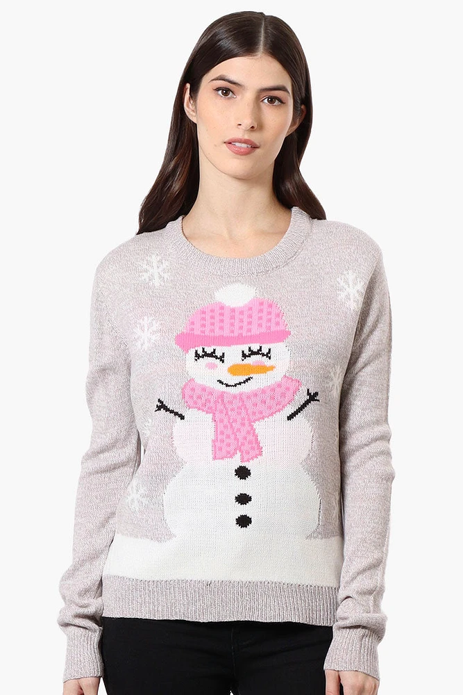 Ugly Christmas Sweater Snow Woman Knit Christmas Sweater