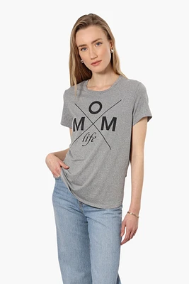 Magazine Mom Life Printed High Low Tee