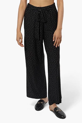 Beechers Belted Brook Dotted Pattern Palazo Pants