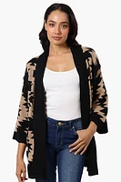 International INC Company Aztec Print Wrap Cardigan