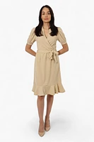 Limite Belted Crossover Day Dress