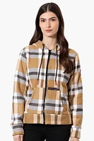 Canada Weather Gear Plaid Fleece Lined Hoodie