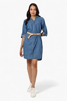 Impress Belted Denim Tencel Day Dress