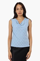 Urbanology Knit Eyelet Cowl Tank Top