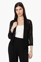 Limite 3/4 Sleeve Lace Wrap Cardigan