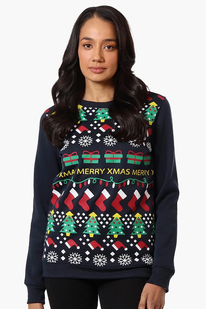 Ugly Christmas Sweater Xmas Print Christmas Sweater