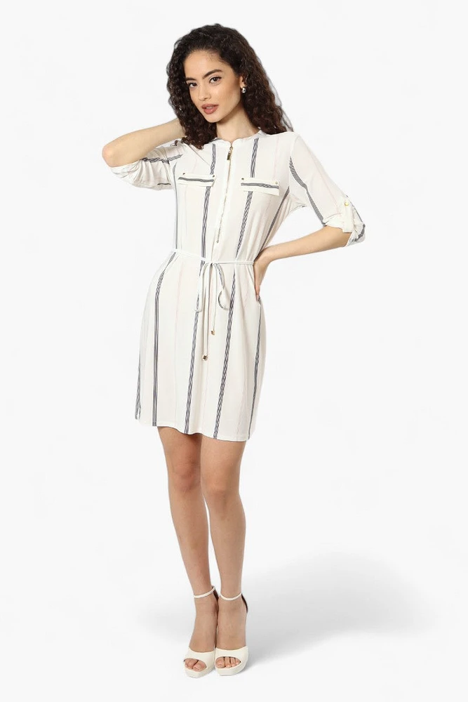 Beechers Brook Striped Zip Up Day Dress