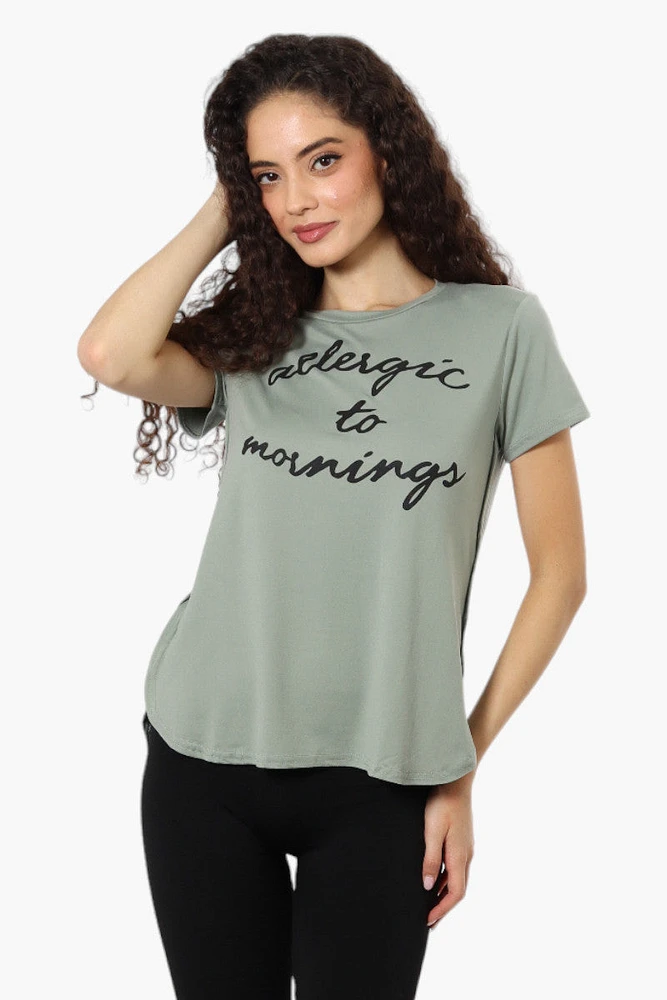 Magazine Allergic To Mornings Print Tee