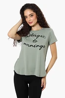 Magazine Allergic To Mornings Print Tee